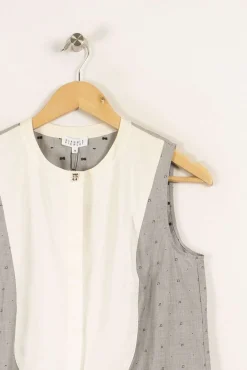 Cheap Claudie Pierlot Robe e à motifs - Taille M/38 Gris