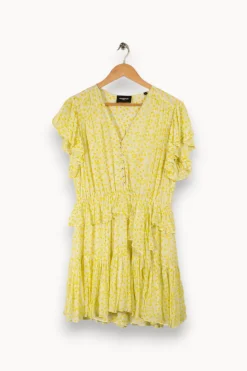 Discount The Kooples Robe à fleurs - Taille M/38 Jaune