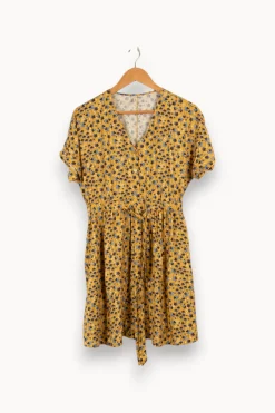 Outlet I.Code Robe à motifs - Taille XS/34 Jaune
