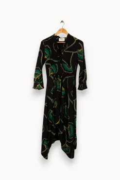 Hot ba&sh Robe longue à motifs - Taille XS/34 Multicolore
