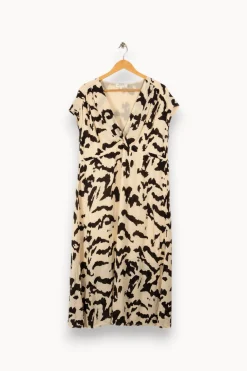 Cheap Sud express Robe longue et noire - Taille M/38 Beige