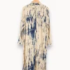 Best Maison 123 Robe longue he et bleue - Taille S/36 Blanc