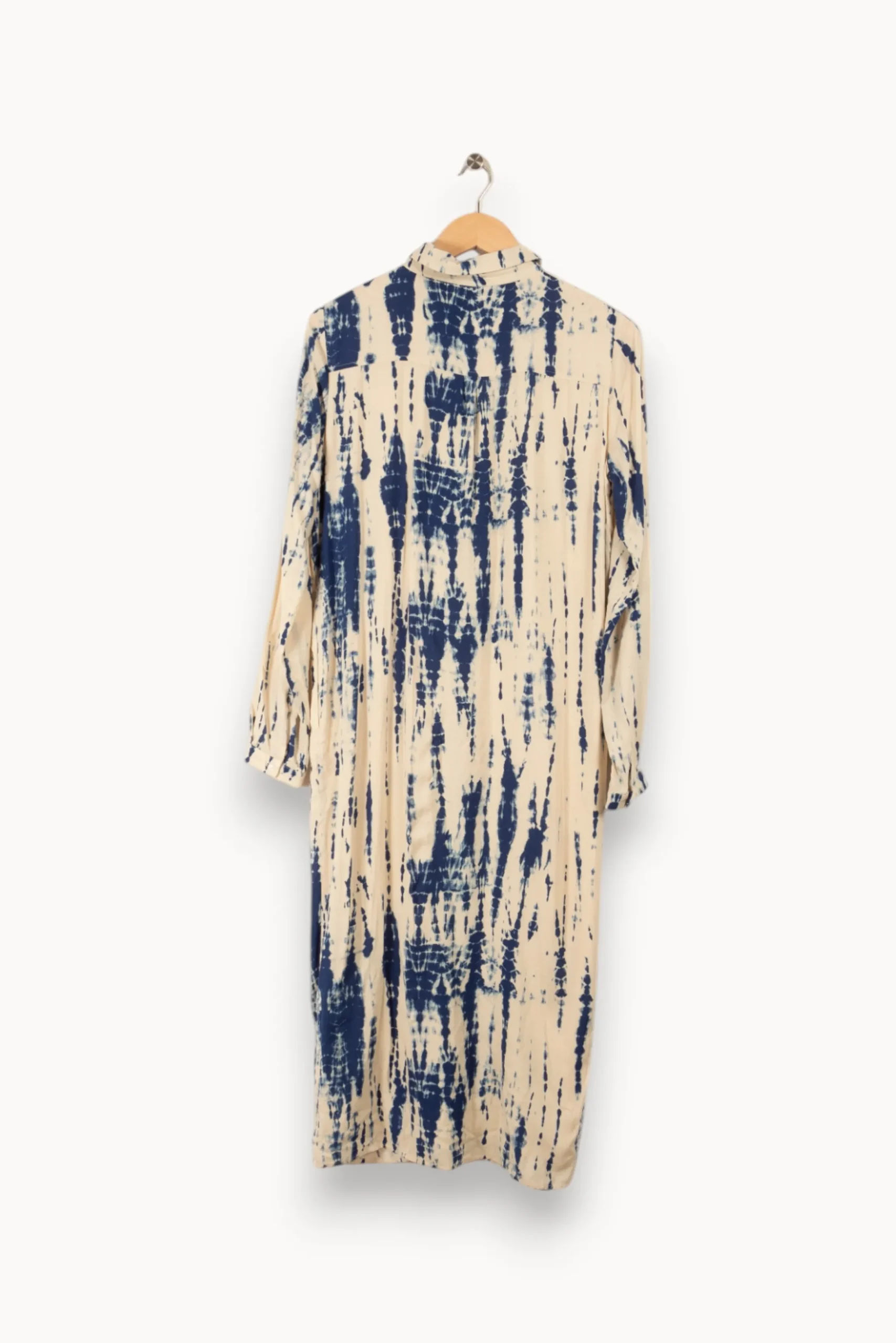 Best Maison 123 Robe longue he et bleue - Taille S/36 Blanc