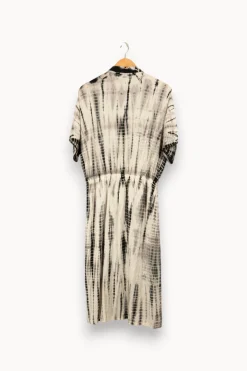 Online IKKS Robe longue he et noire - Taille L/40 Blanc