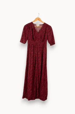 Discount Grace & Mila Robe longue à motifs - Taille S/36 Bordeaux