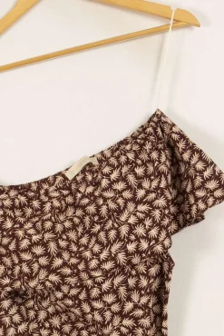 Store Vanessa Bruno Robe longue à motifs - Taille M/38 Bordeaux