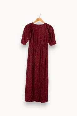 Discount Grace & Mila Robe longue à motifs - Taille S/36 Bordeaux