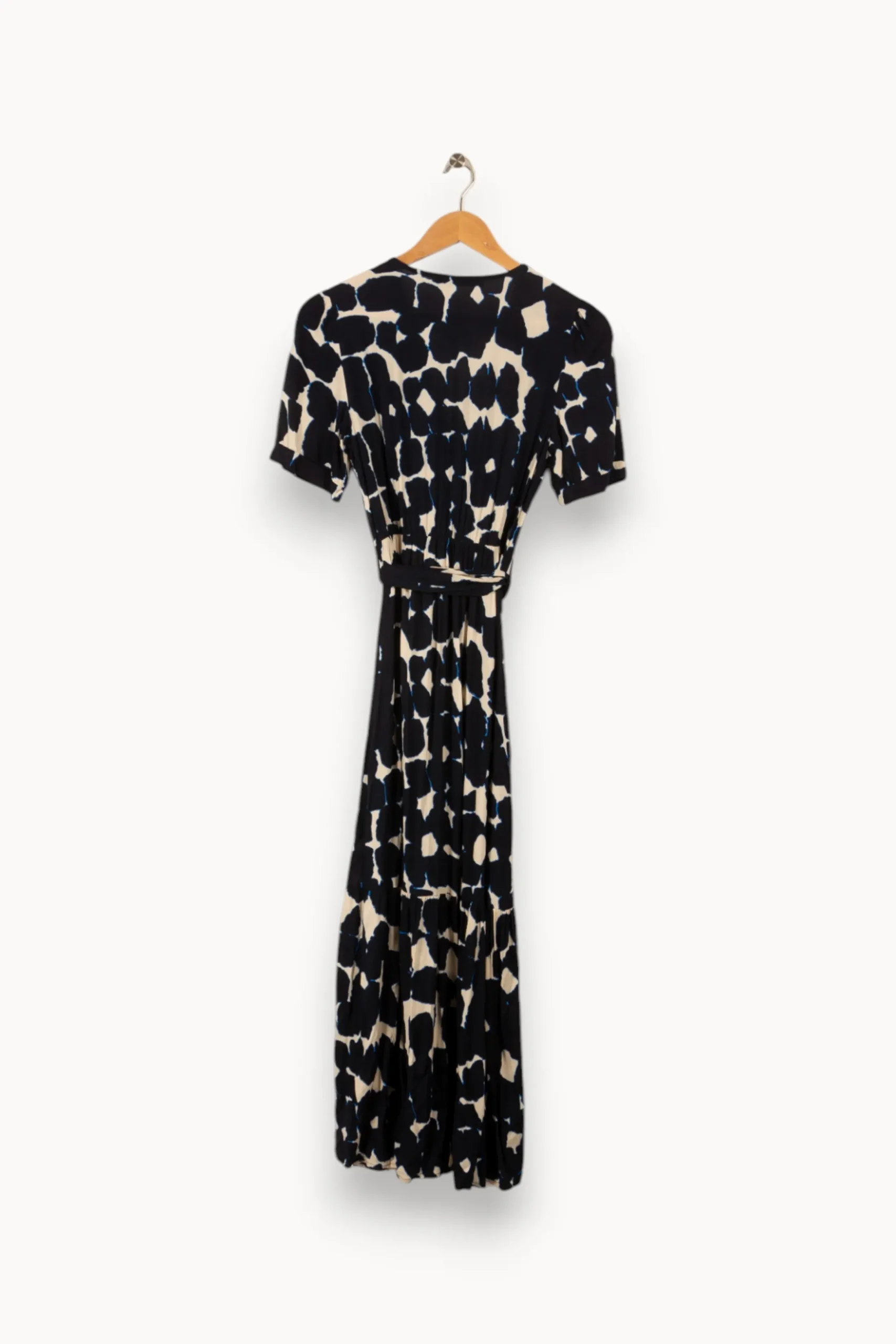 Outlet La Fée Maraboutée Robe longue cintrée bohème marine manches courtes - XS/34 Bleu