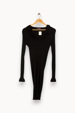Clearance Joseph Robe longue en maille e - Taille M/38 Noir