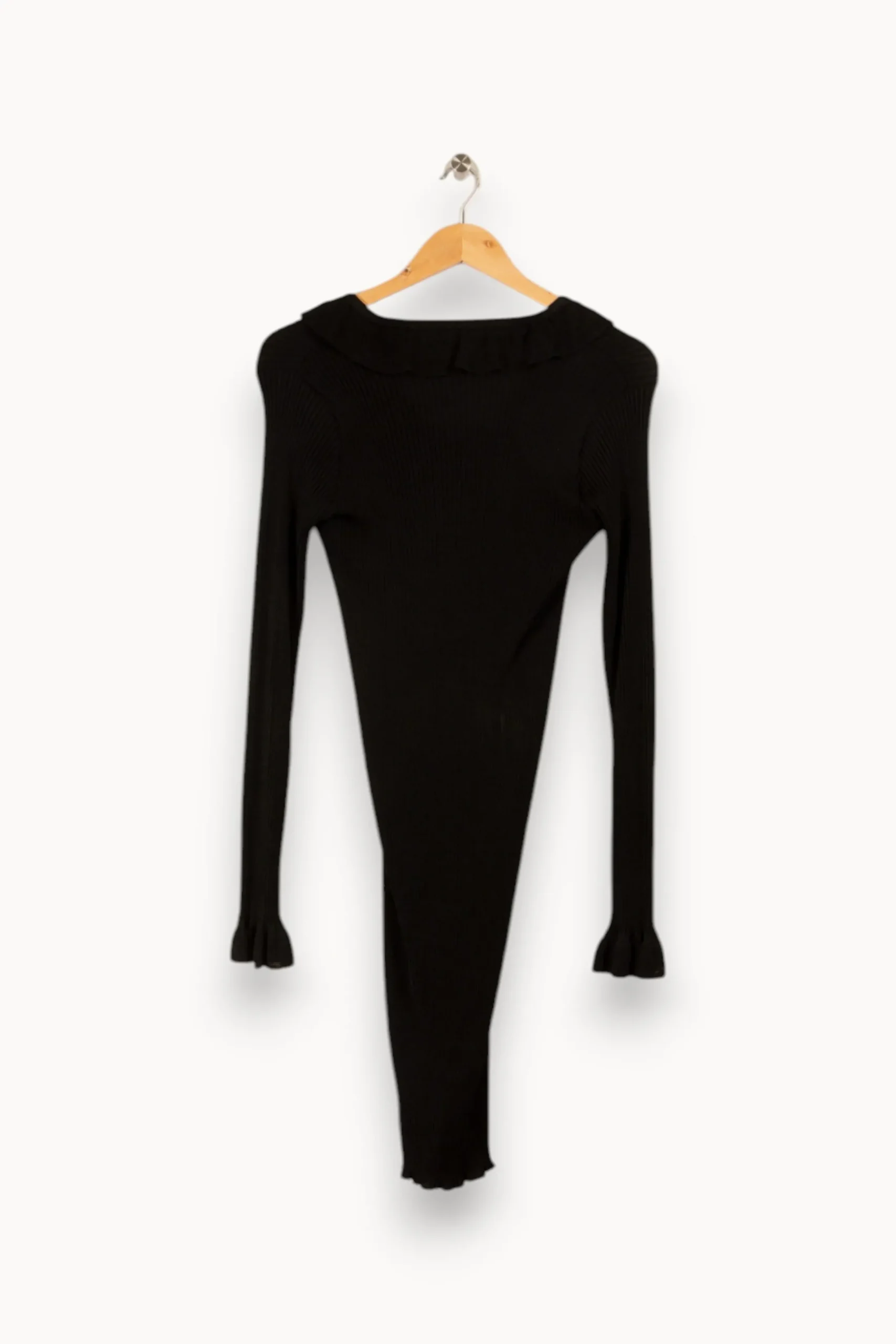Clearance Joseph Robe longue en maille e - Taille M/38 Noir