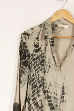 Shop Léon & Harper Robe longue e à motifs - Taille XS/34 Gris