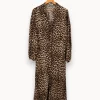 Best Sale ZAPA Robe longue léopard - Taille M/38 Marron