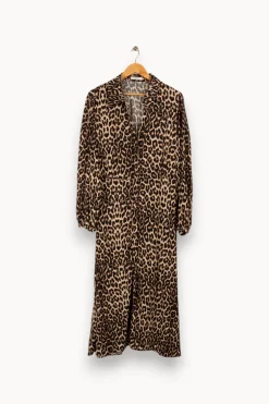 Best Sale ZAPA Robe longue léopard - Taille M/38 Marron