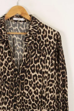 Best Sale ZAPA Robe longue léopard - Taille M/38 Marron