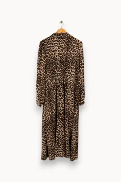 Best Sale ZAPA Robe longue léopard - Taille M/38 Marron