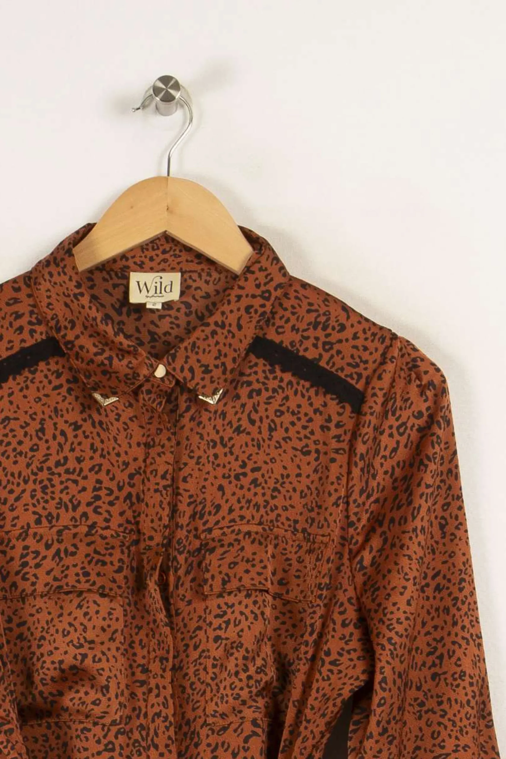 Shop Wild Robe longue à motif léopard - Taille M/38 Marron