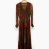 New Derhy Robe longue à motifs - Taille S/36 Multicolore