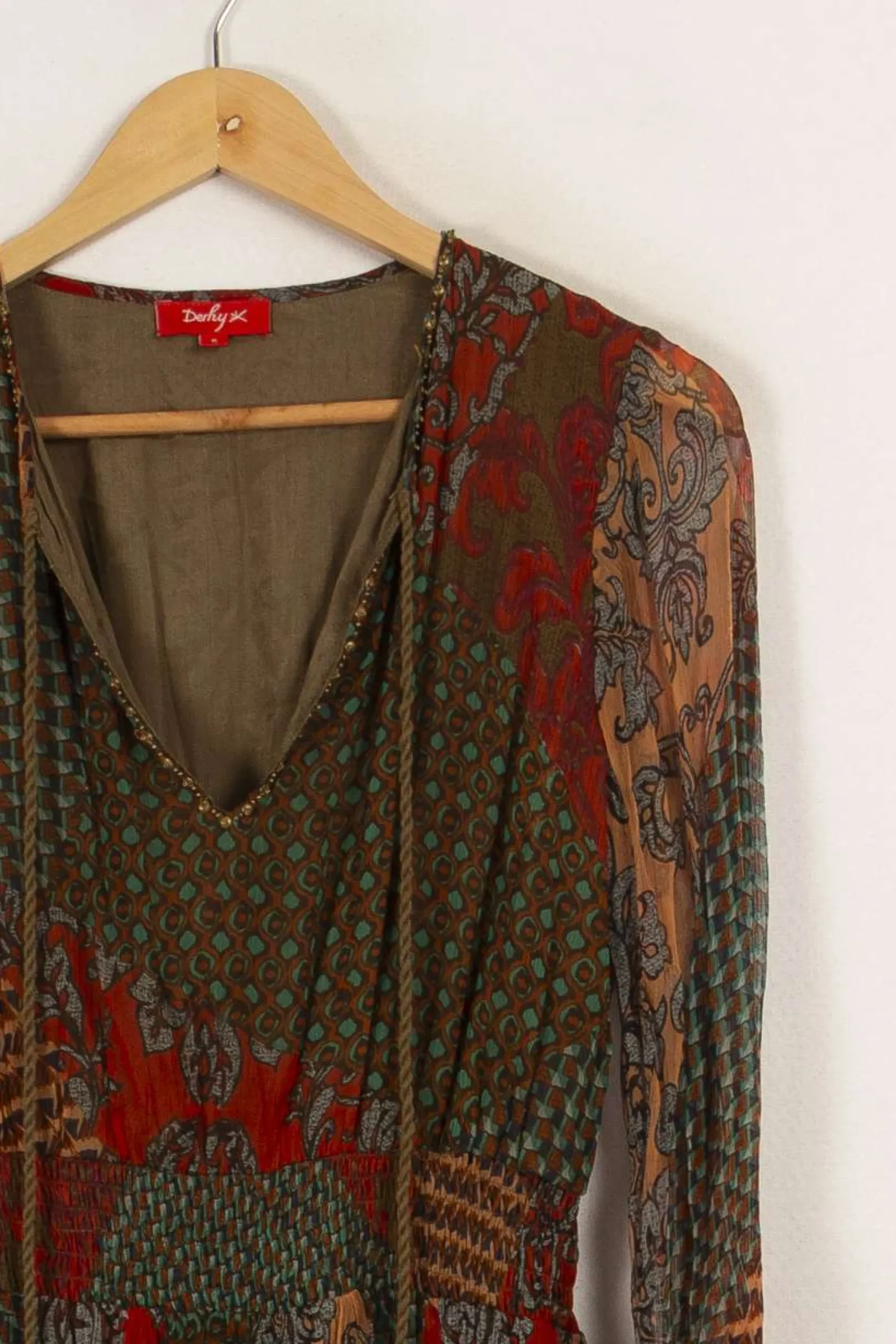 New Derhy Robe longue à motifs - Taille S/36 Multicolore