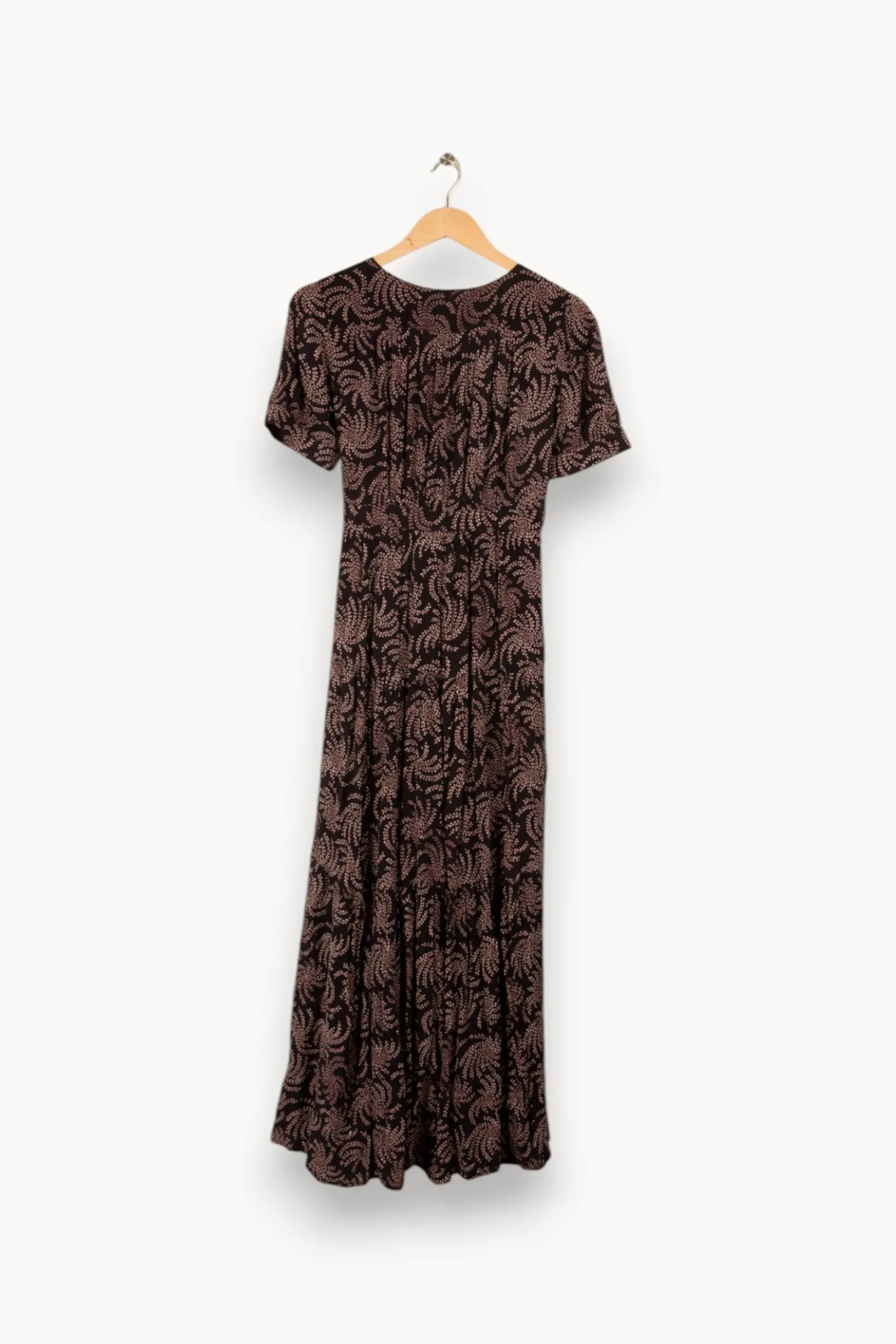 Clearance ba&sh Robe longue e à motif fleuri - Taille XS/34 Noir