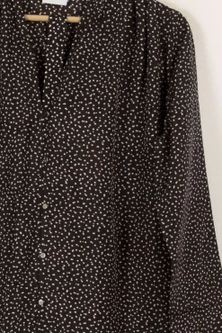 Shop Roseanna Robe longue e à pois blancs - Taille M/38 Noir
