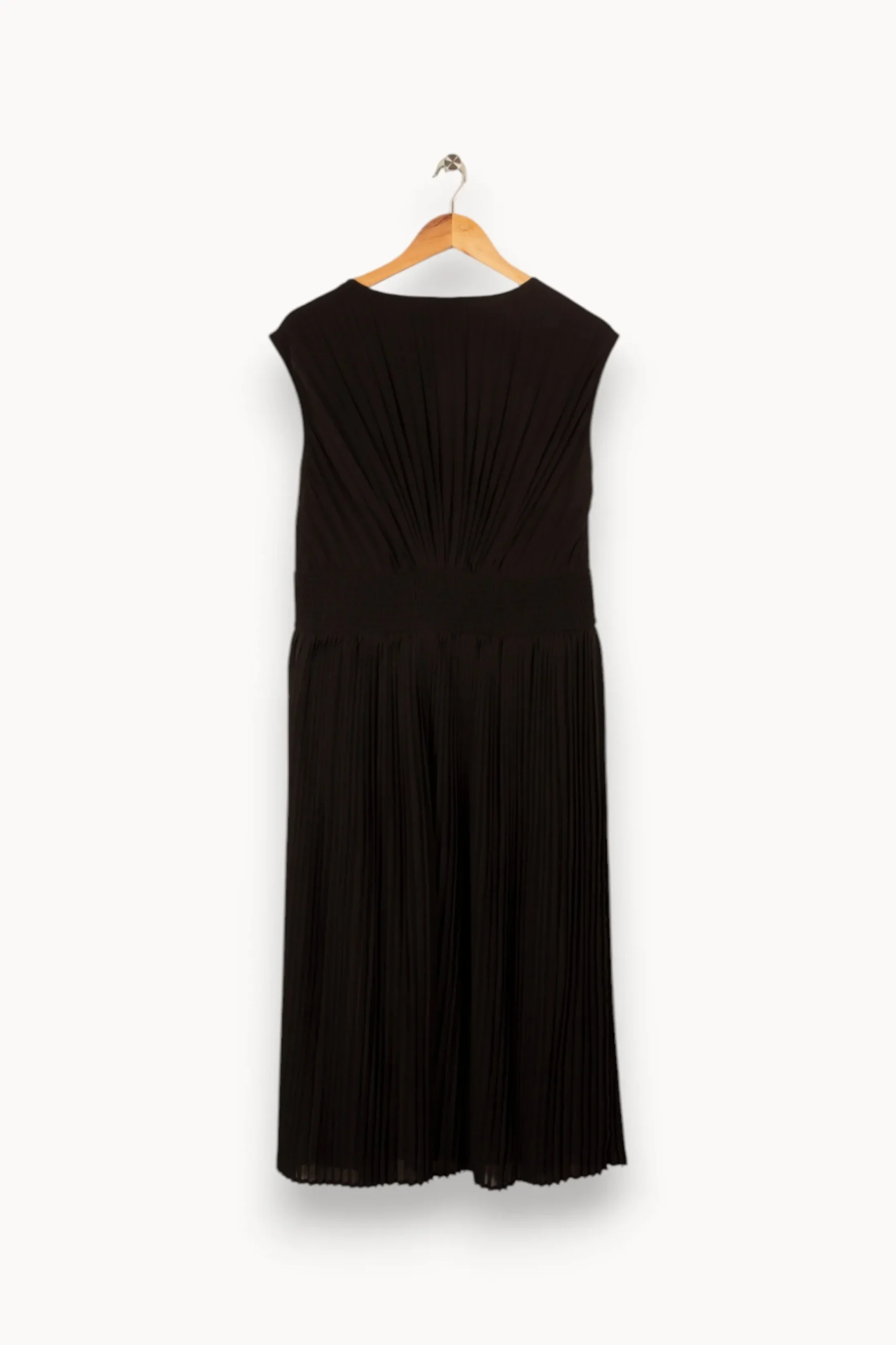 Sale Caroll Robe longue e plissée - Taille S/36 Noir