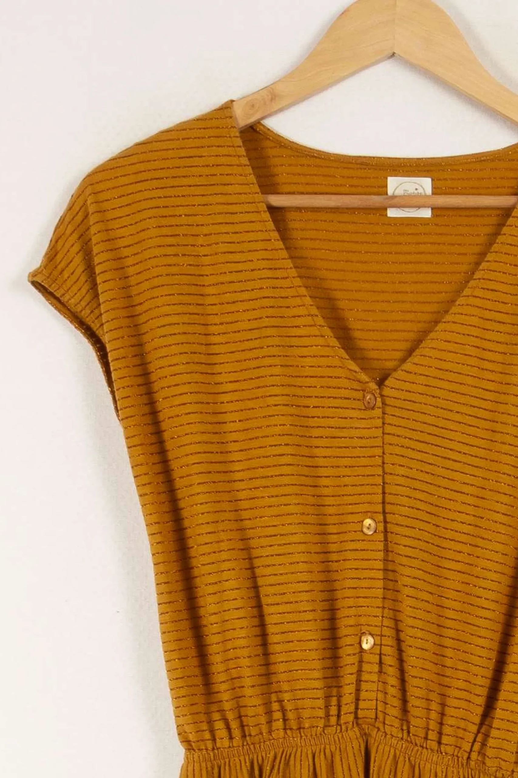 New Des petits hauts Robe longue rayée - Taille S/36 Orange