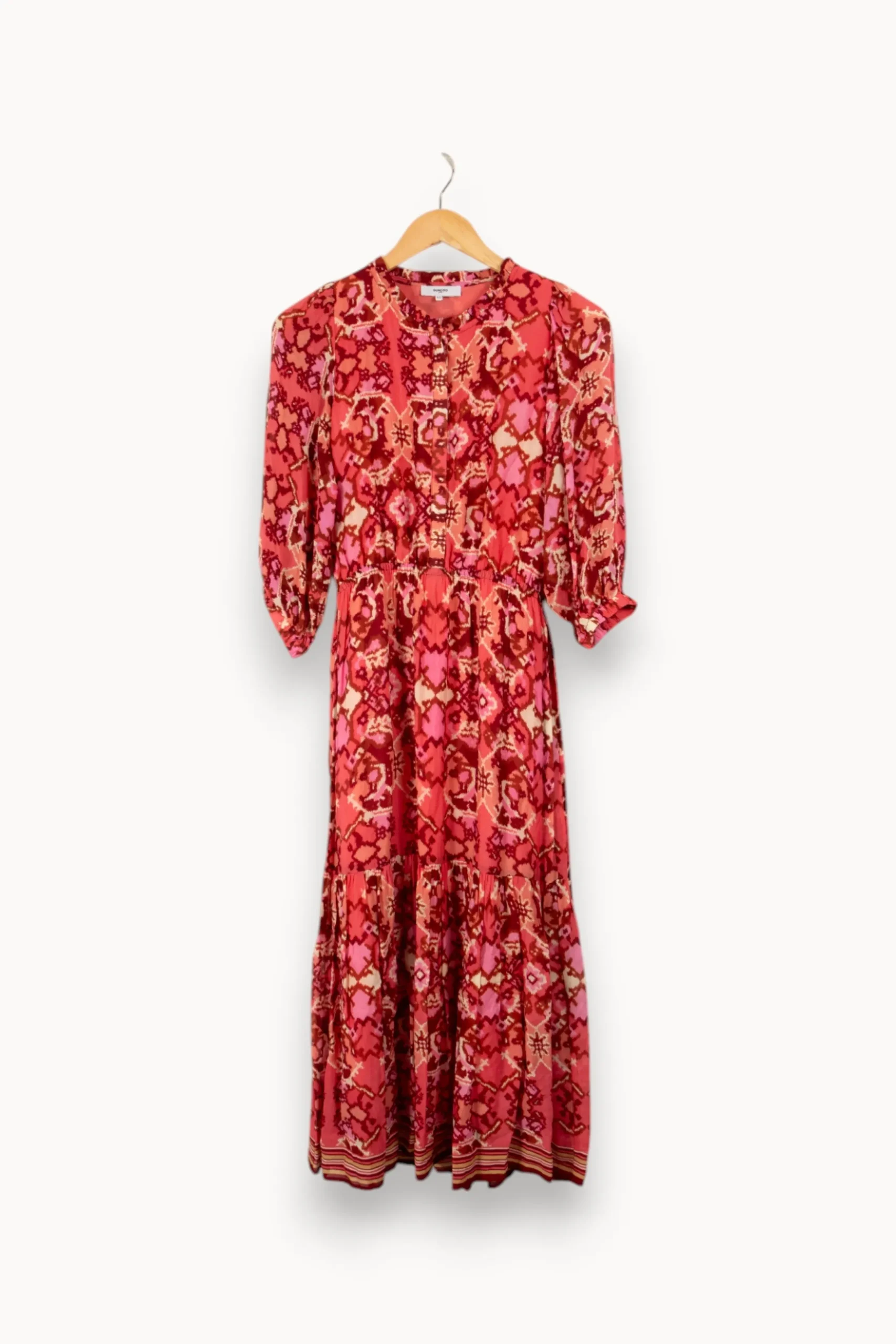 Best Suncoo Robe longue à motifs - Taille XS/34 Rose