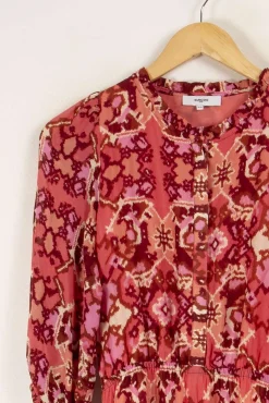 Best Suncoo Robe longue à motifs - Taille XS/34 Rose