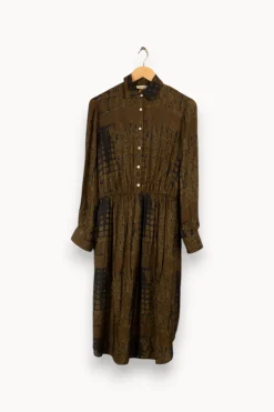 Discount Diega Robe longue e à motifs - Taille S/36 Vert