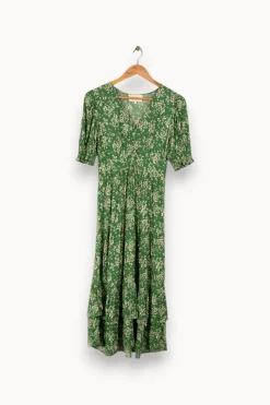 Best ba&sh Robe longue e à motifs - Taille XS/34 Vert