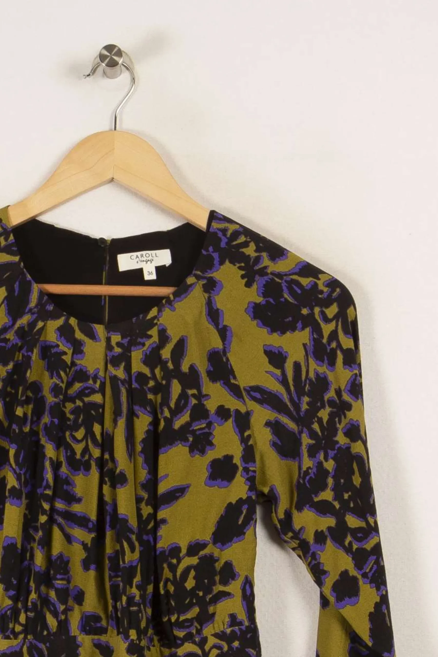 Hot Caroll Robe longue e à motifs - Taille S/36 Vert