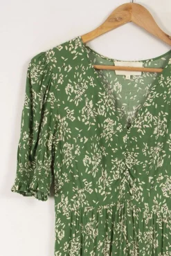 Best ba&sh Robe longue e à motifs - Taille XS/34 Vert