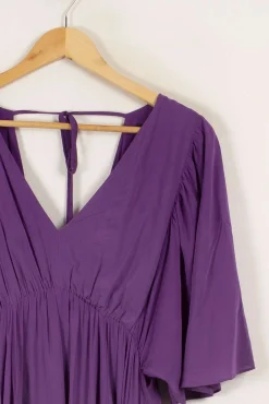Clearance Caroll Robe longue te - Taille M/38 Violet