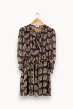 Cheap Claudie Pierlot Robe à motifs - Taille S/36 Multicolore