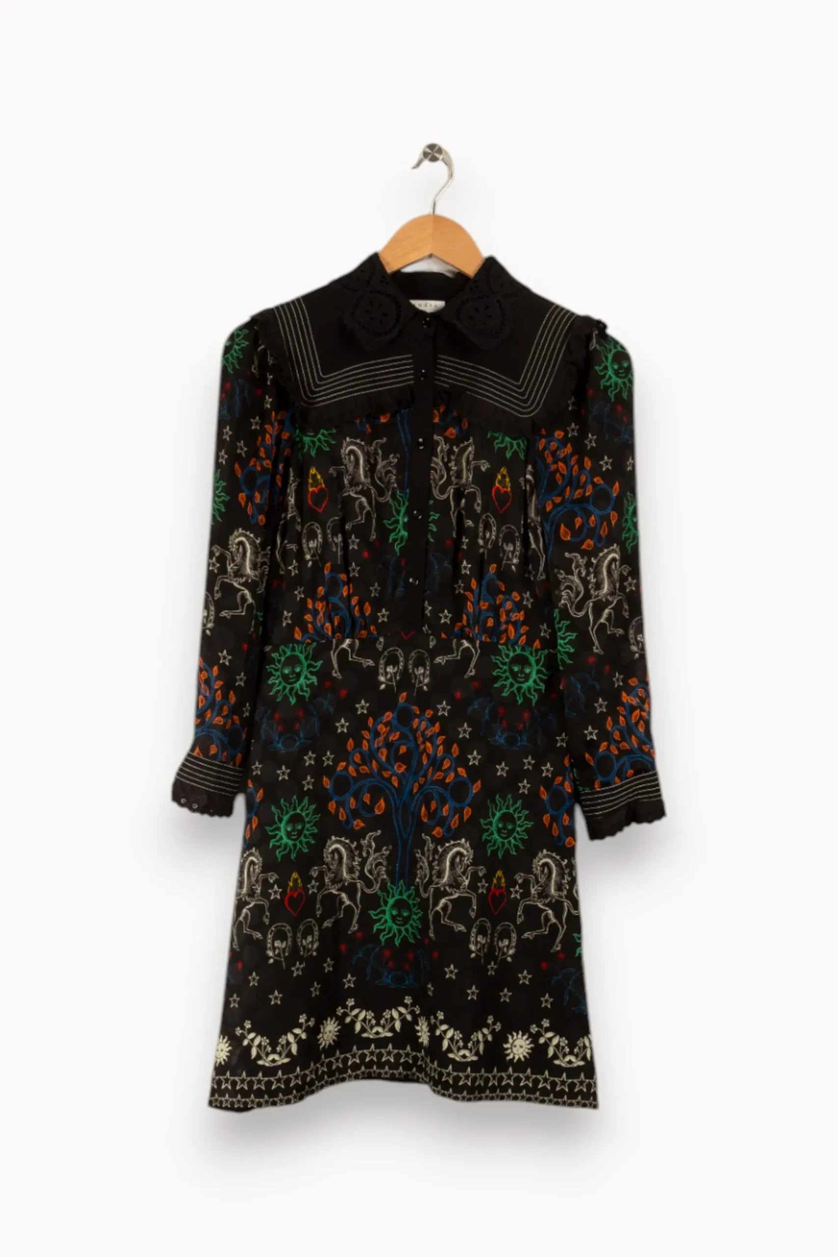 Clearance Sandro Robe multicolore - Taille S/36 Noir