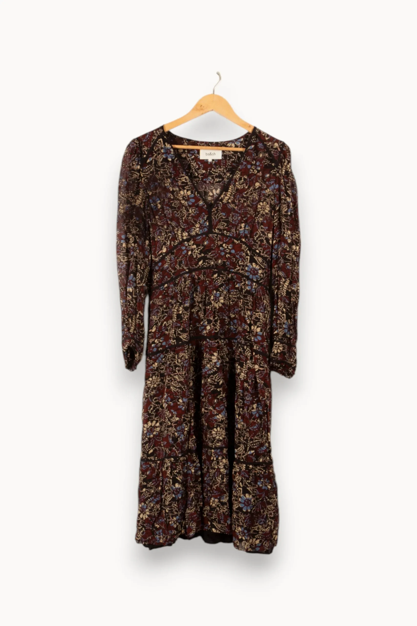 Sale ba&sh Robe multicolore - Taille L/40 Marron