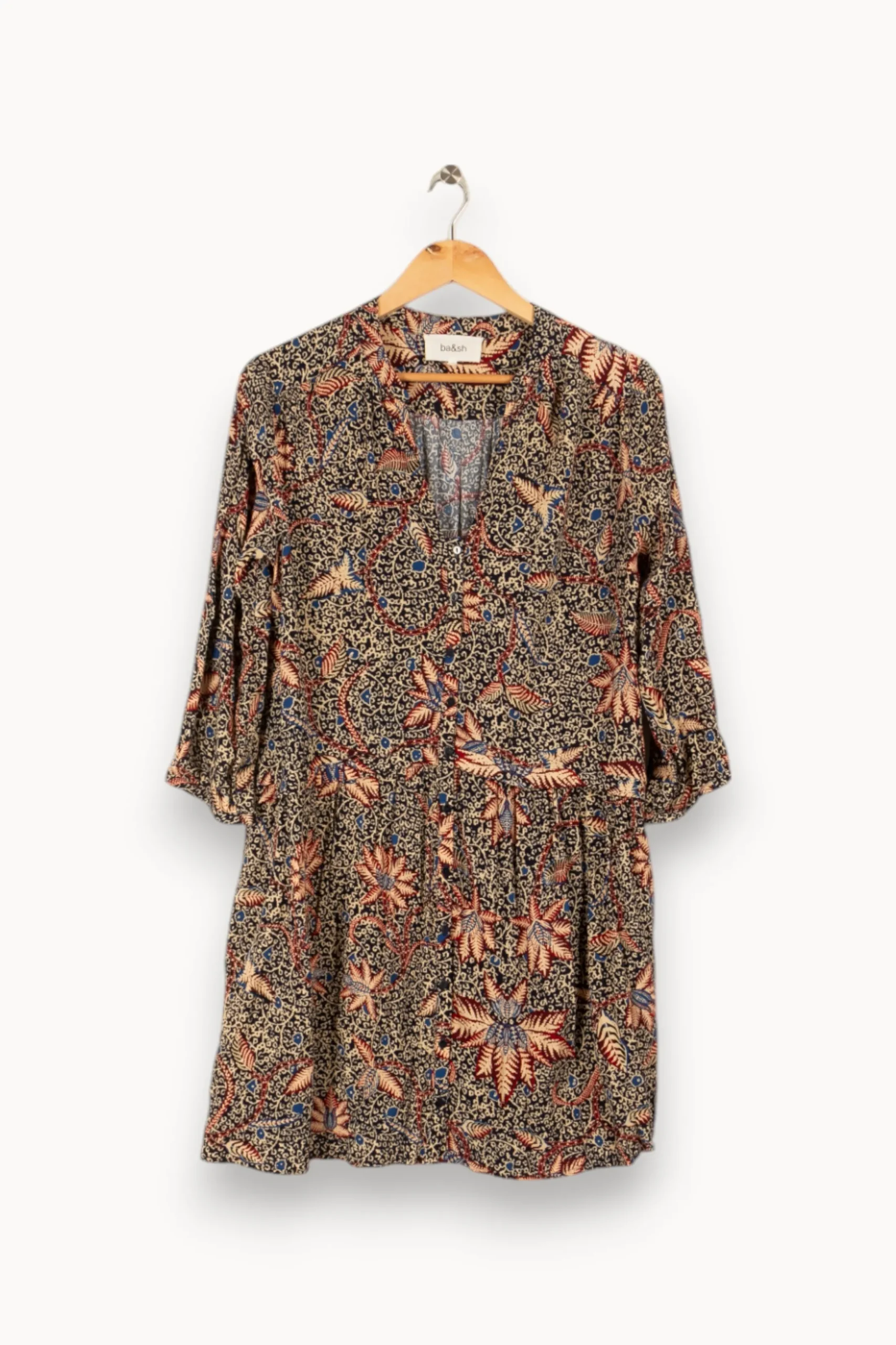 Discount ba&sh Robe multicolore - Taille S/36 Bleu
