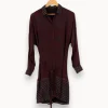 Fashion IKKS Robe multicolore - Taille S/36 Bordeaux