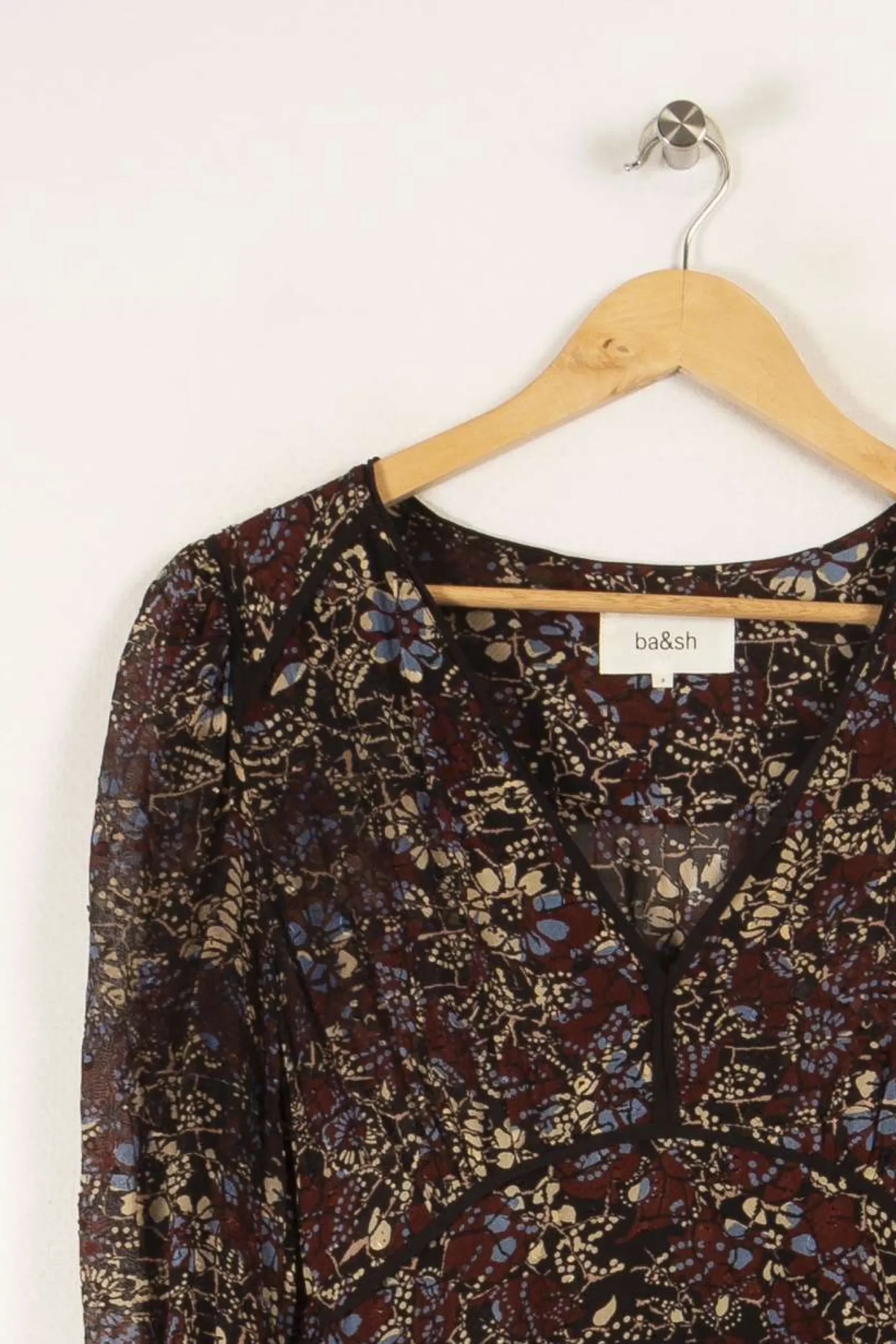 Sale ba&sh Robe multicolore - Taille L/40 Marron
