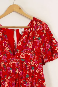 New Petite Mendigote Robe multicolore - Taille S/36 Rouge