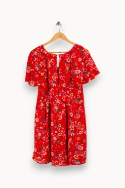 New Petite Mendigote Robe multicolore - Taille S/36 Rouge