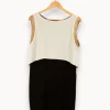 Discount Maje Robe noire et blanche - Taille M/38 Multicolore