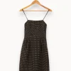 Fashion Caroll Robe e à carreaux blancs - Taille S/36 Noir