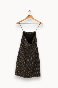 Fashion Caroll Robe e à carreaux blancs - Taille S/36 Noir