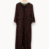 Online I.Code Robe noire à motifs - Taille M/38 Multicolore