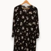 Fashion Pablo Robe e à motifs - Taille S/36 Noir