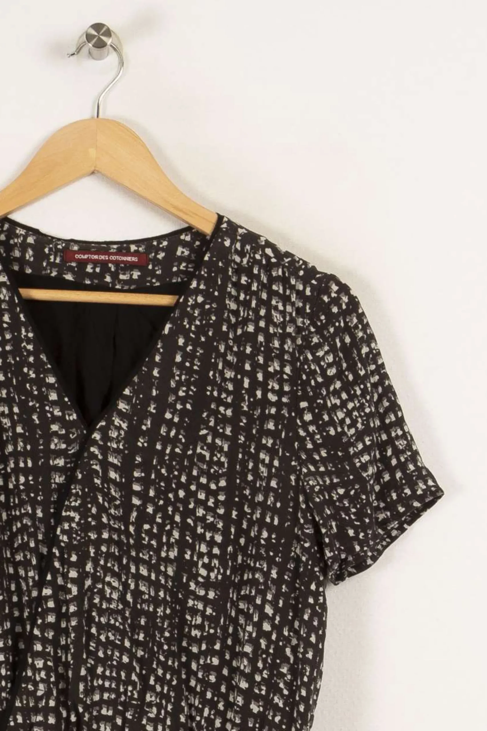 Store Comptoir des Cotonniers Robe e à motifs - Taille M/38 Noir