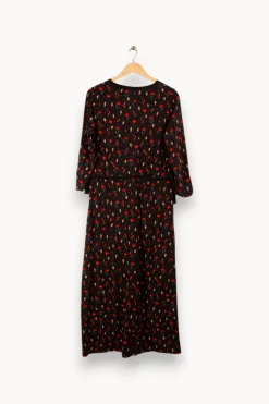Online I.Code Robe noire à motifs - Taille M/38 Multicolore