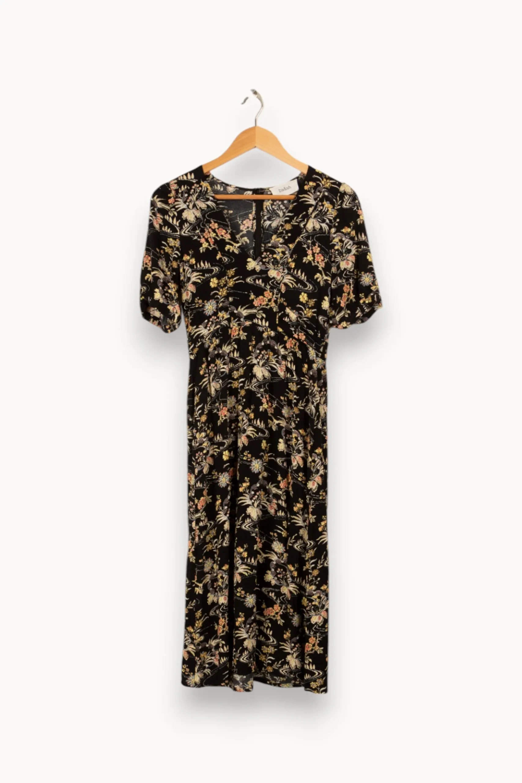 Cheap ba&sh Robe e à motifs fleuris - Taille XS/34 Noir