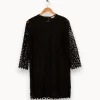 Fashion Paul & Joe Sister Robe e avec broderies - Taille L/40 Noir